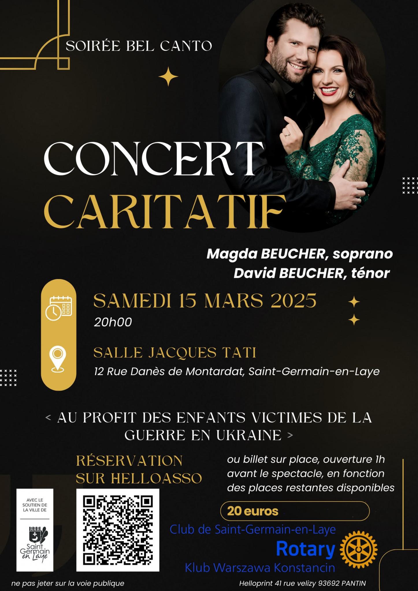 Affiche concert 15 mars 2025 Rotary Saint-Germain en Laye